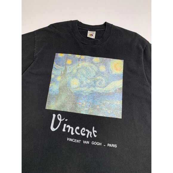 Vintage Vincent Van Gogh Starry Night Art Tee XL - Picture 2 of 6